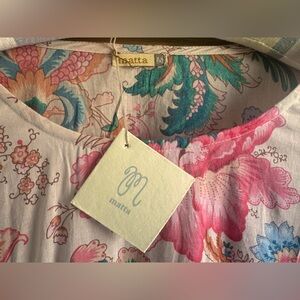 Matta Tea Length Cotton Dress Size Medium